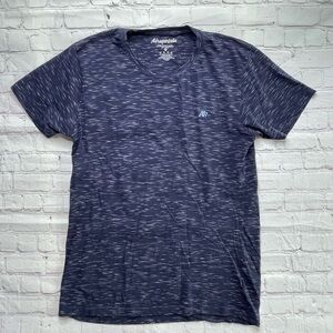 Aéropostale Men's A87 Space-Dye Heathered T-Shirt - Blue/Grey XL REG